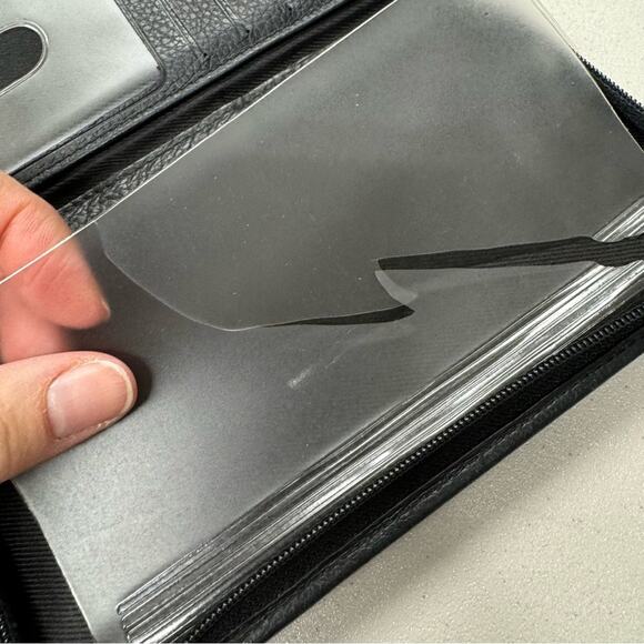 Bradford Exchange Black Leather Silly Kitty Cat Print Full Zip - Picture 8 of 9